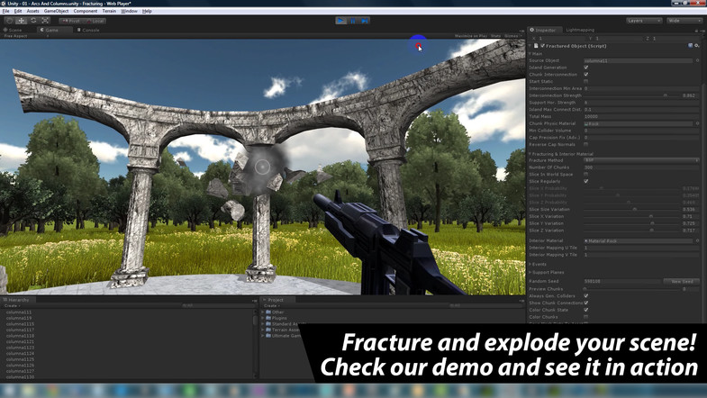Unity3D编辑器压裂和破坏Fracturing & Destruction